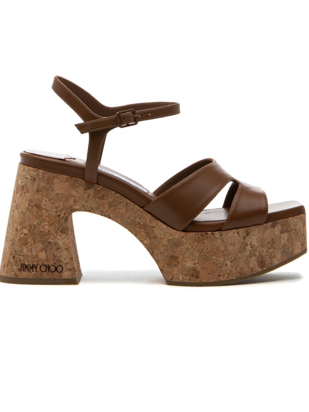 Jimmy Choo ESHA 95 SANDAL CUOIO LEATHER, Size 40